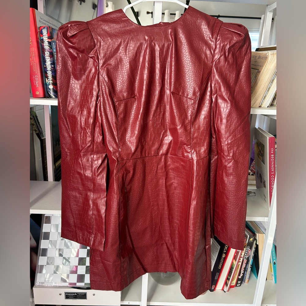 Snake PU leather dress